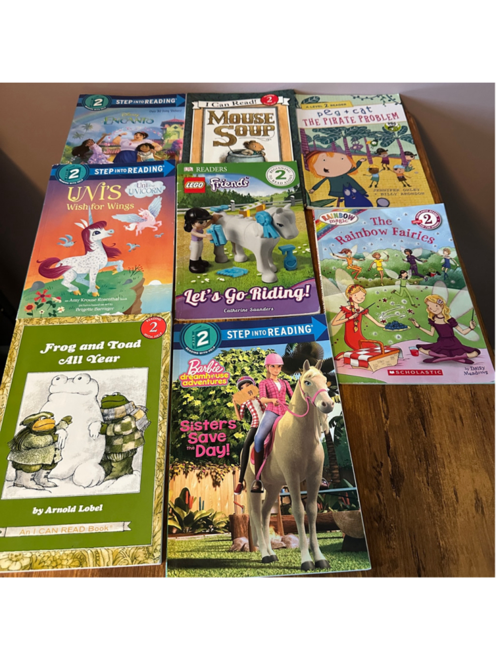 Kids Level 2 Early Reader Book Lot Frog Toad Uni Unicorn Barbie 8 Books
